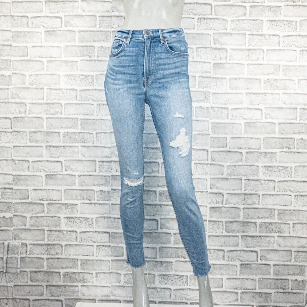 GRLFRND Denim Women's Kendall High Rise Skinny Jeans Distressed Say you will 26